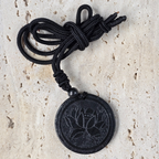 3.5cm Lotus Shungite Adjustable Necklace