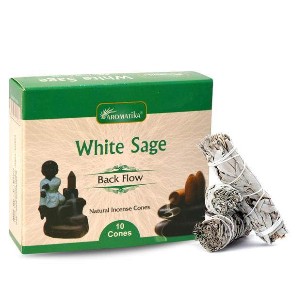 Backflow Aromatika Dhoop Incense Cones - White Sage