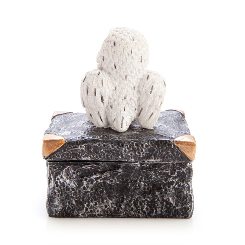 Snowy Owl Treasure Chest Trinket Box