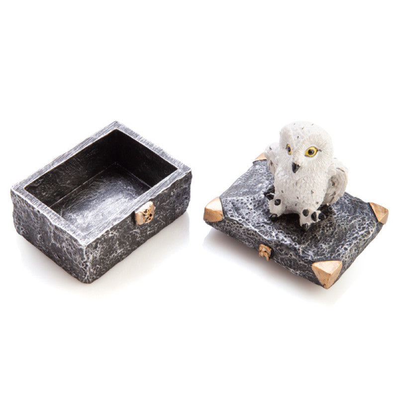 Snowy Owl Treasure Chest Trinket Box