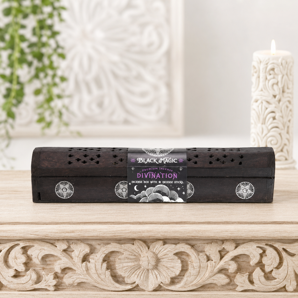 Black Magic Divination Incense Holder with 10 Incense Sticks (Lavender & Rosemary)