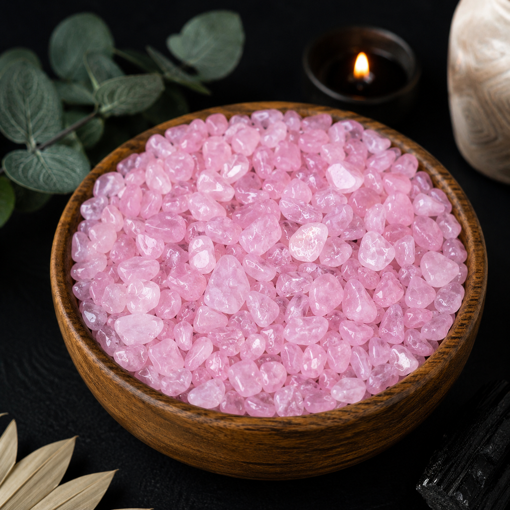 Gemstone Chips 100g - Rose Quartz (Dyed)