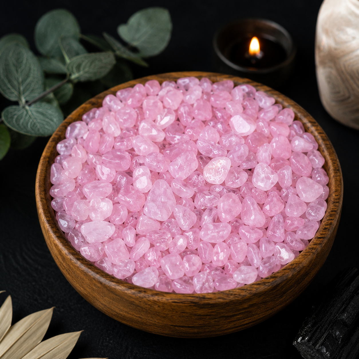 Gemstone Chips 100g - Rose Quartz (Dyed)
