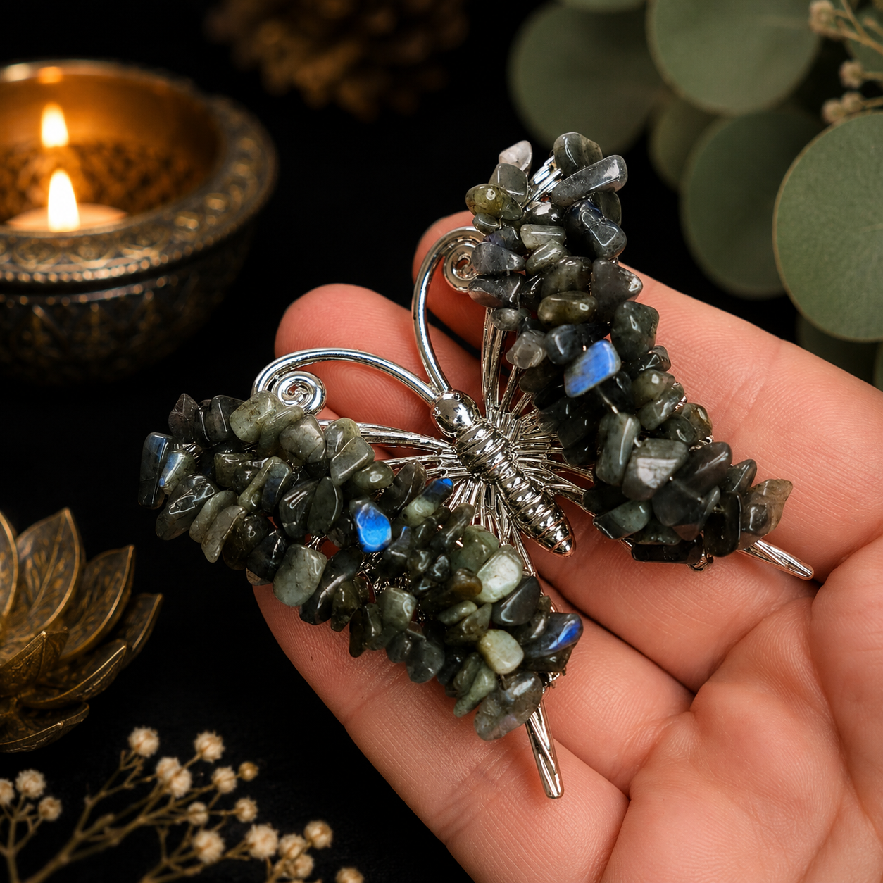 Gemstone Butterfly - Labradorite
