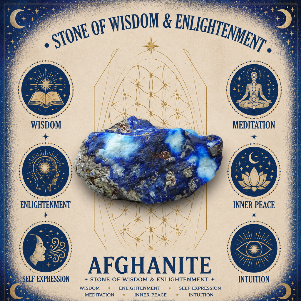 4cm Gemstone Mushroom - Afghanite