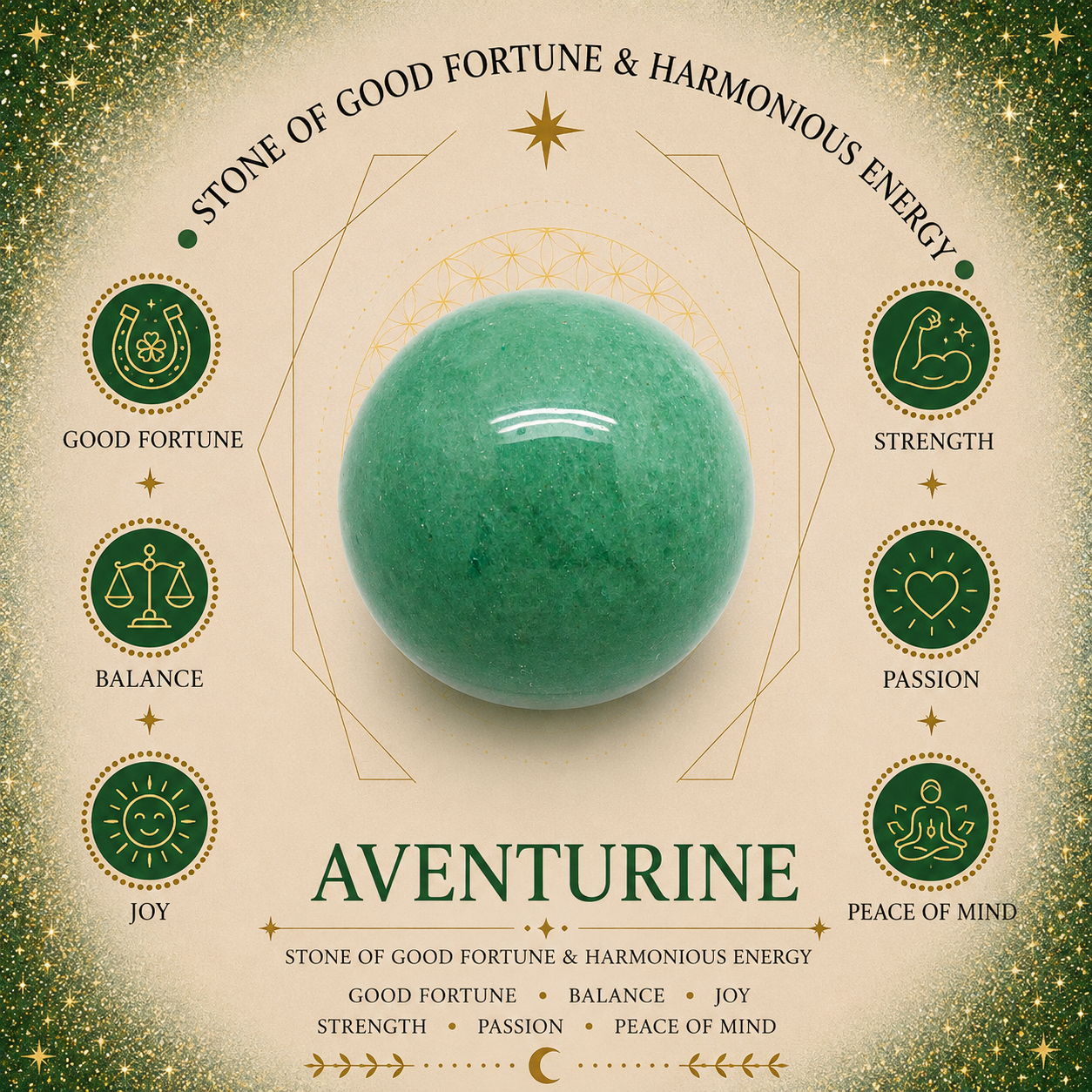 2cm Gemstone Mushroom - Aventurine