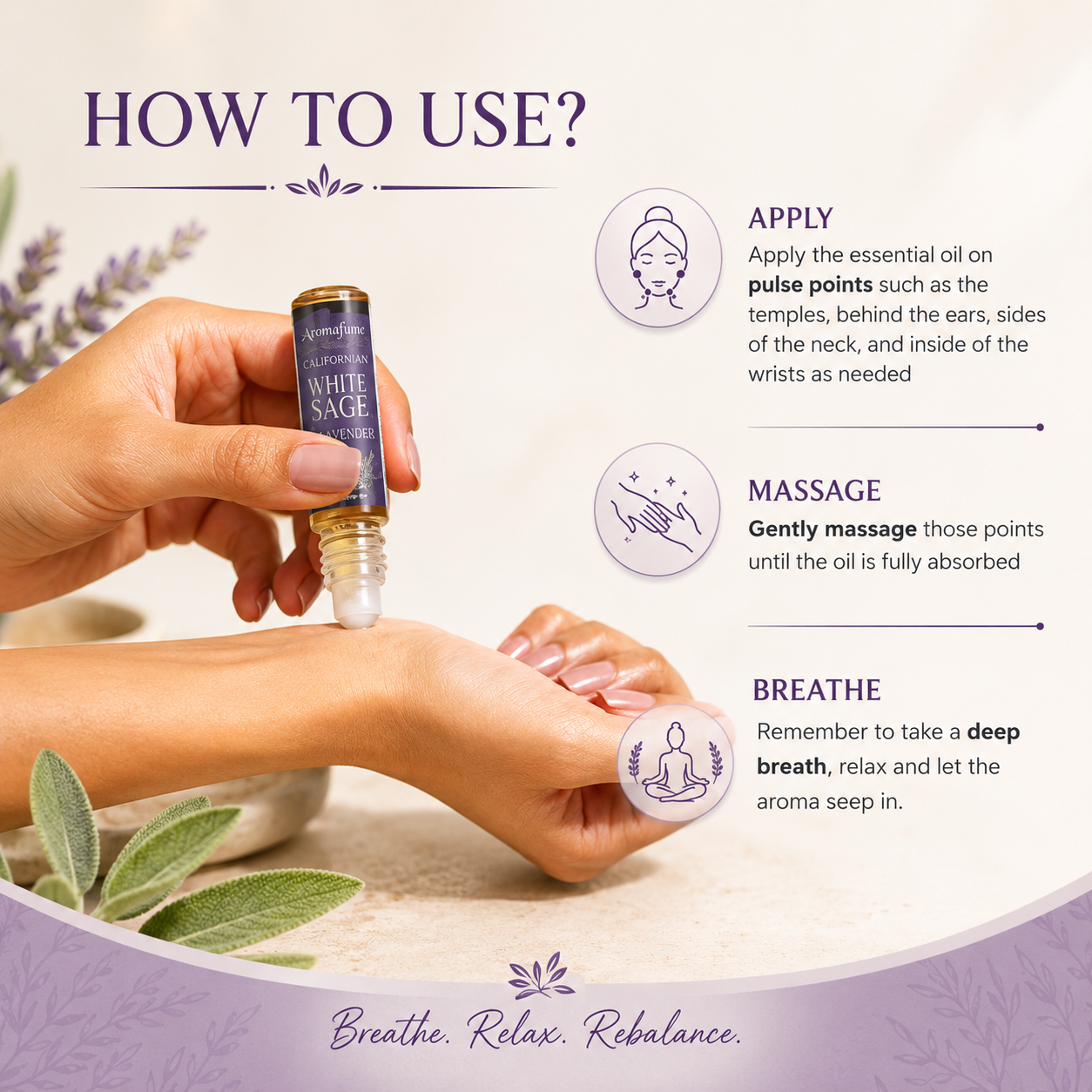 Californian White Sage Essential Oil Roll-On 10ml
