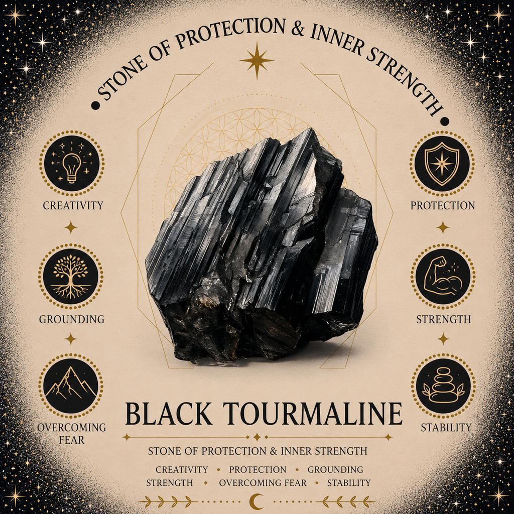 Protection - Black Tourmaline & Vetiver Soy Wax Candle