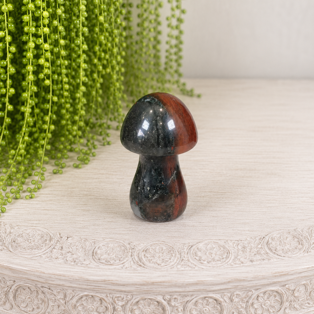 4cm Gemstone Mushroom - Bloodstone
