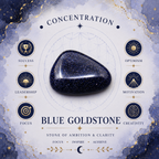 Blue Goldstone Lotus Om Pendulum