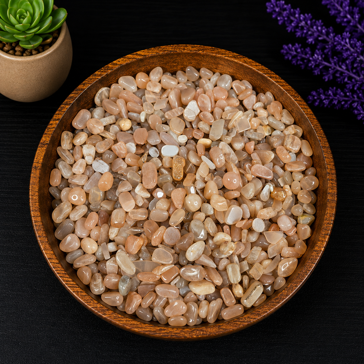 Gemstone Chips 100g - Peach Moonstone
