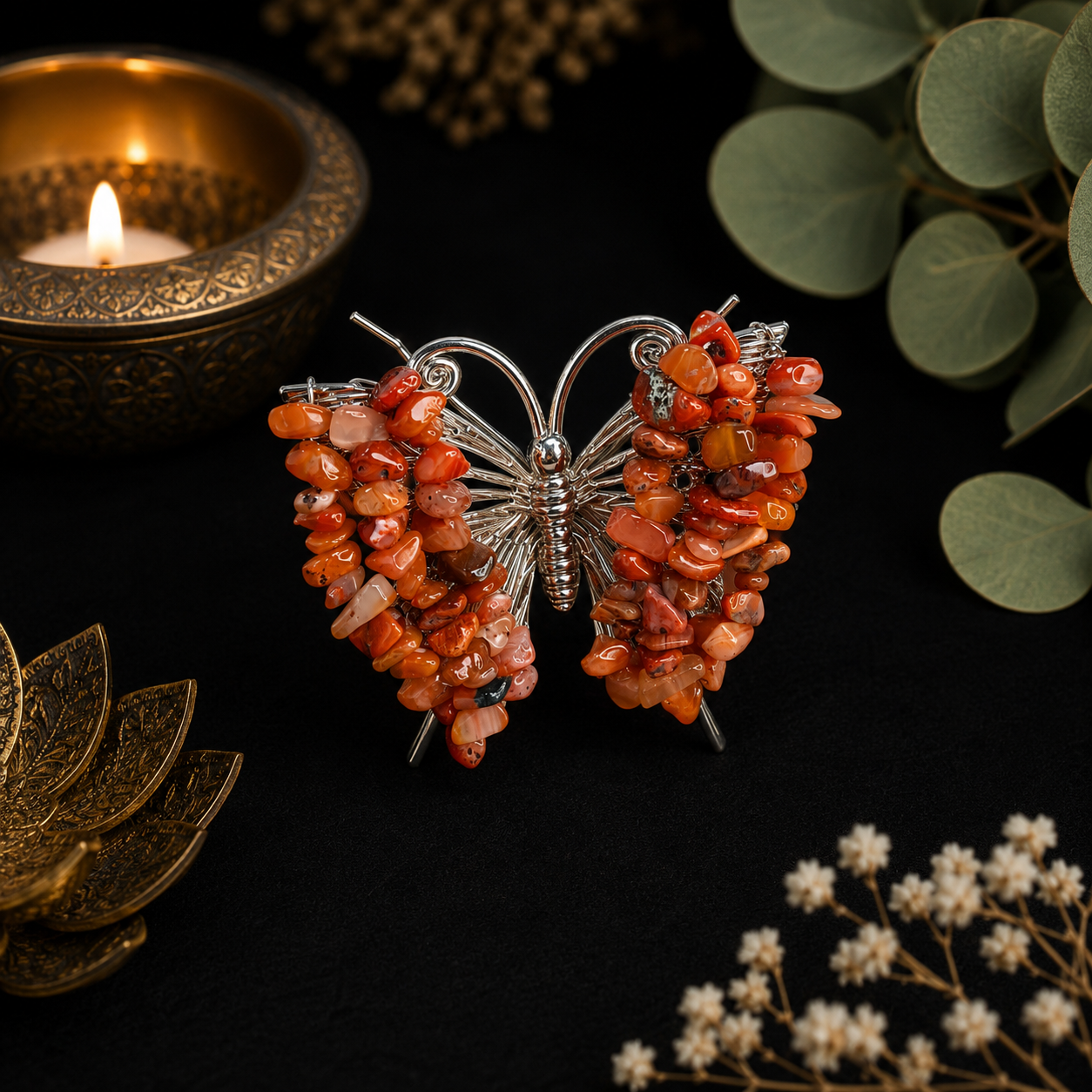 Gemstone Butterfly - Carnelian