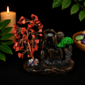 Red Jasper Chip Waterfall Backflow Incense Burner & 20 Cones