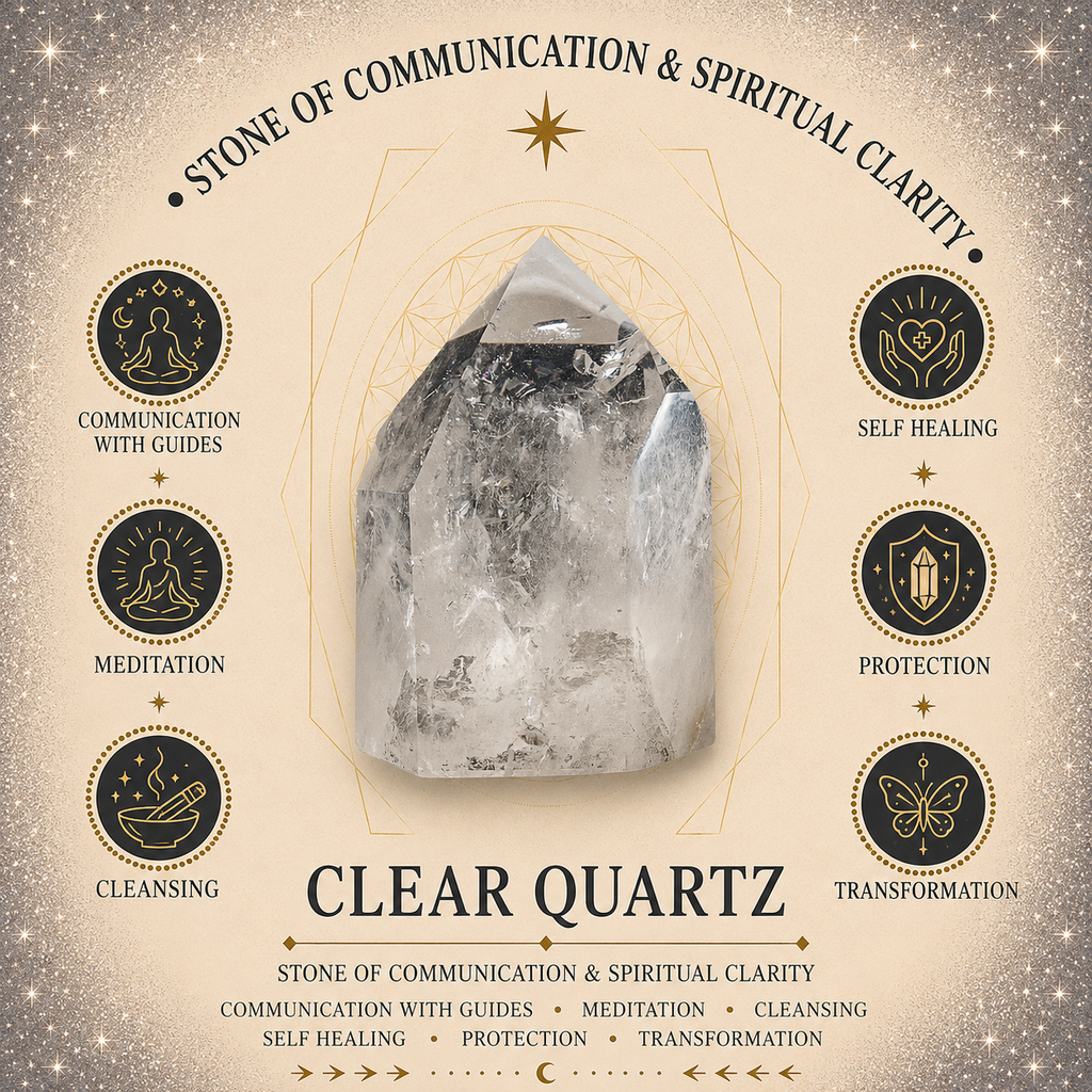 Clear Quartz Lotus Om Pendulum