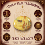 2cm Gemstone Mushroom - Crazy Lace Agate
