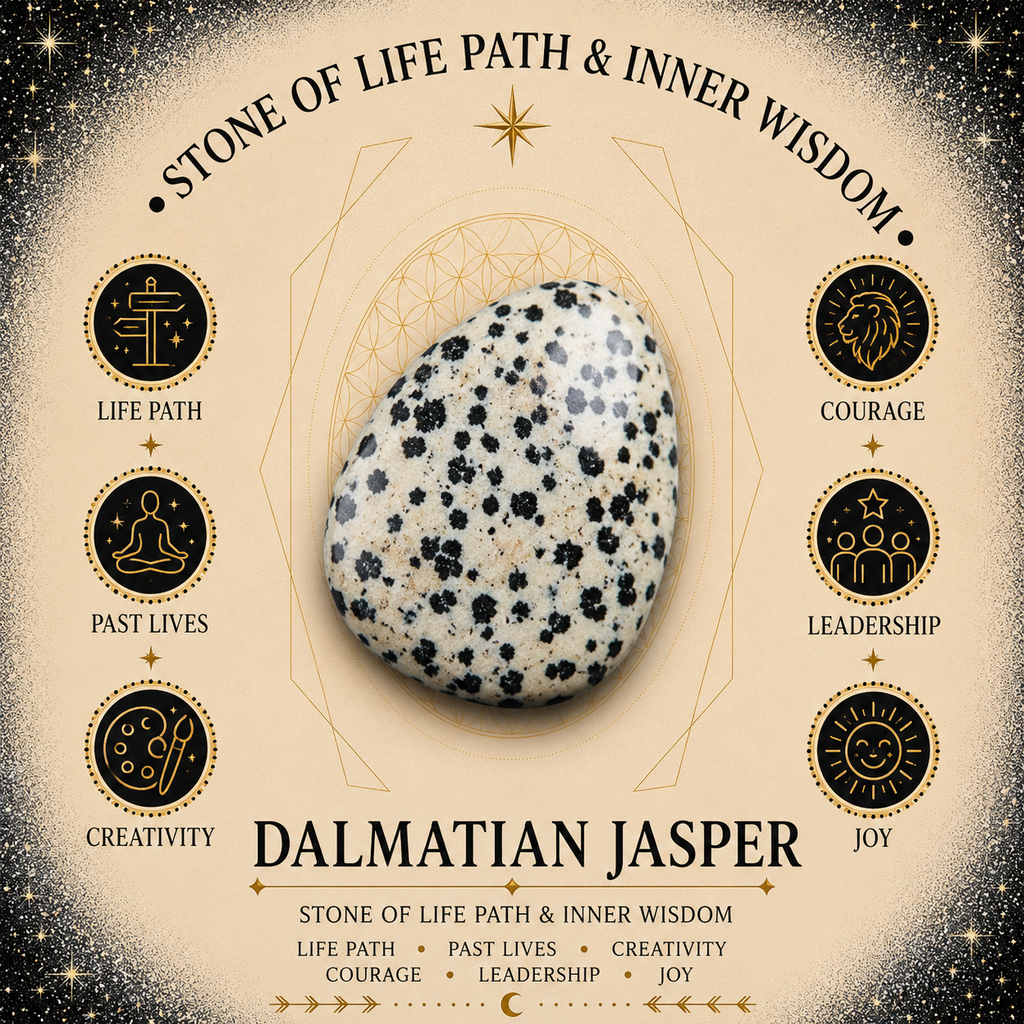 4cm Gemstone Mushroom - Dalmatian Jasper