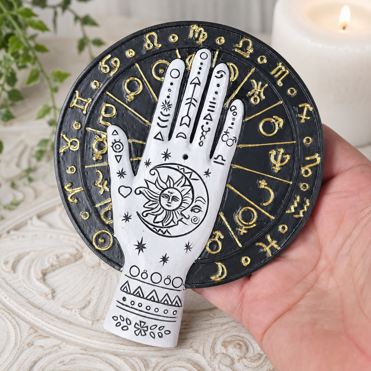 Zodiac Palmistry Incense Holder