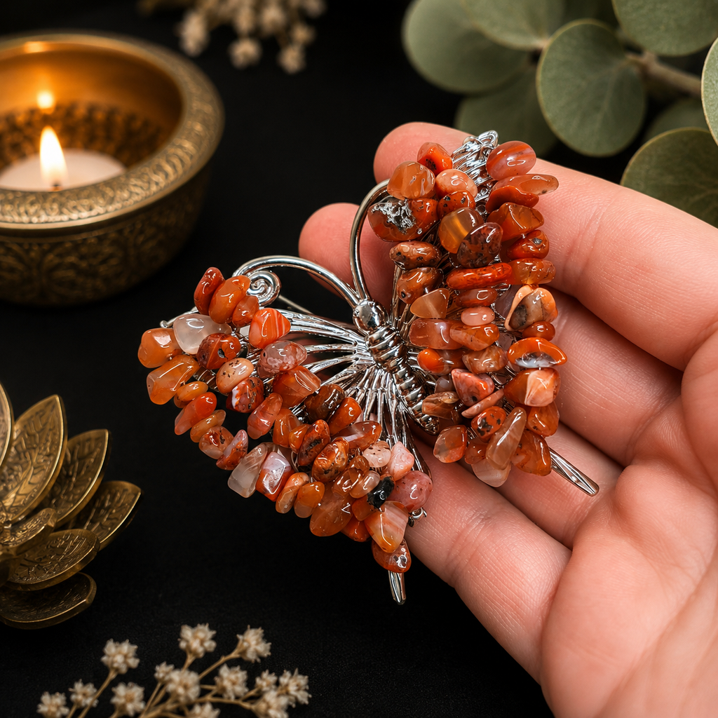 Gemstone Butterfly - Carnelian