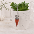 Red Jasper Lotus Om Pendulum