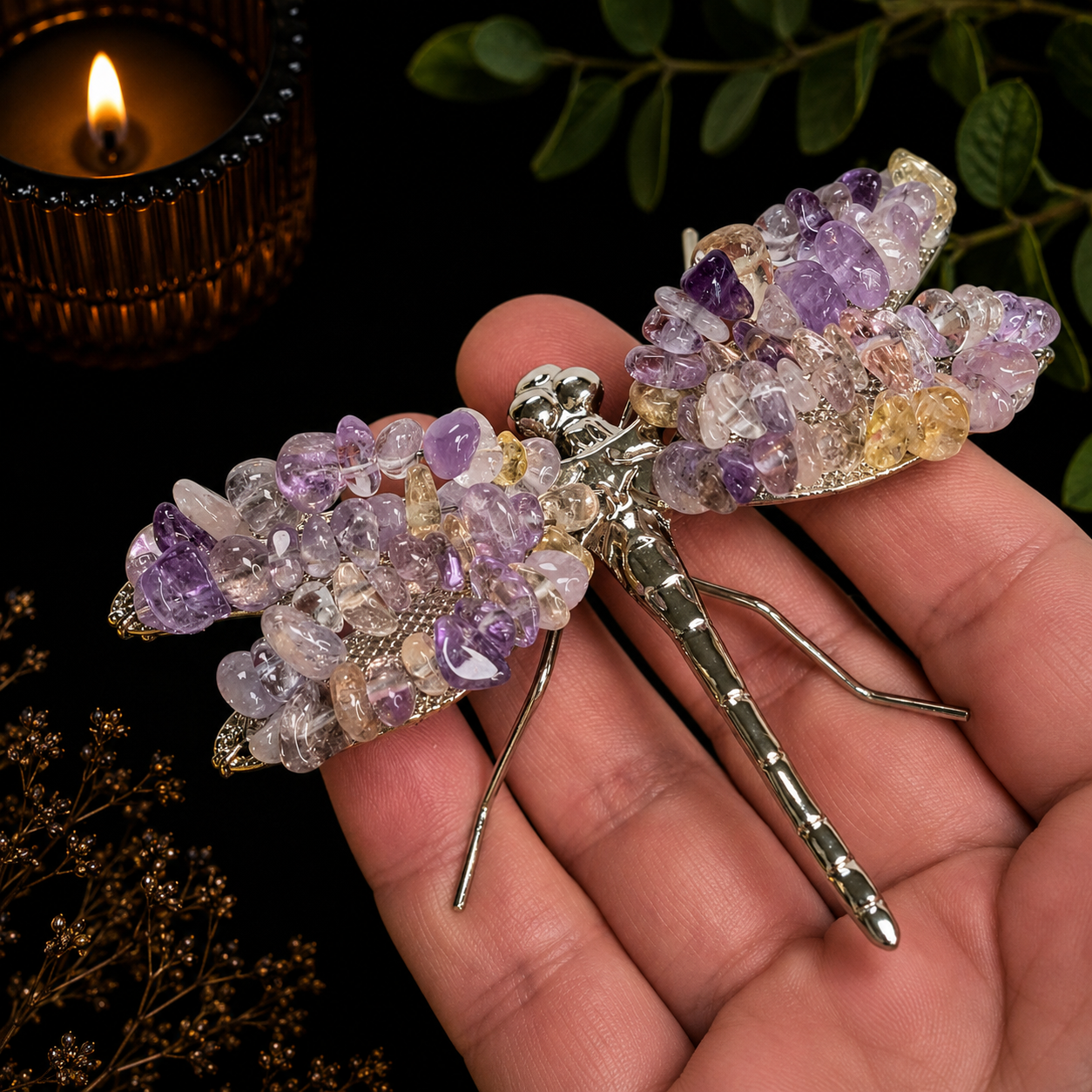 Gemstone Dragonfly - Ametrine