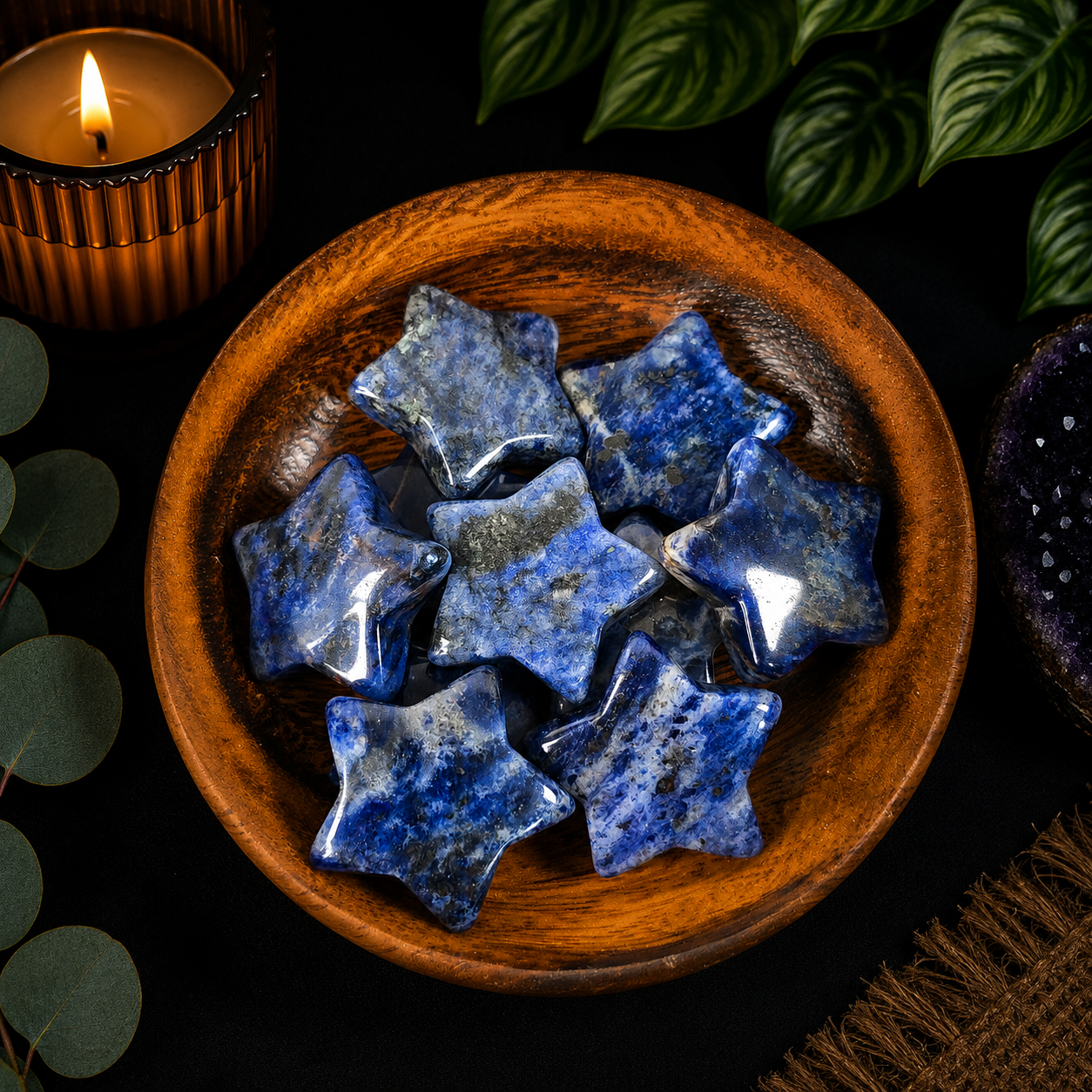 3cm Gemstone Star - Sodalite