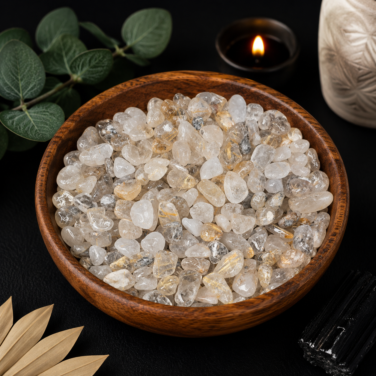 Gemstone Chips 100g - Golden Rutile Quartz