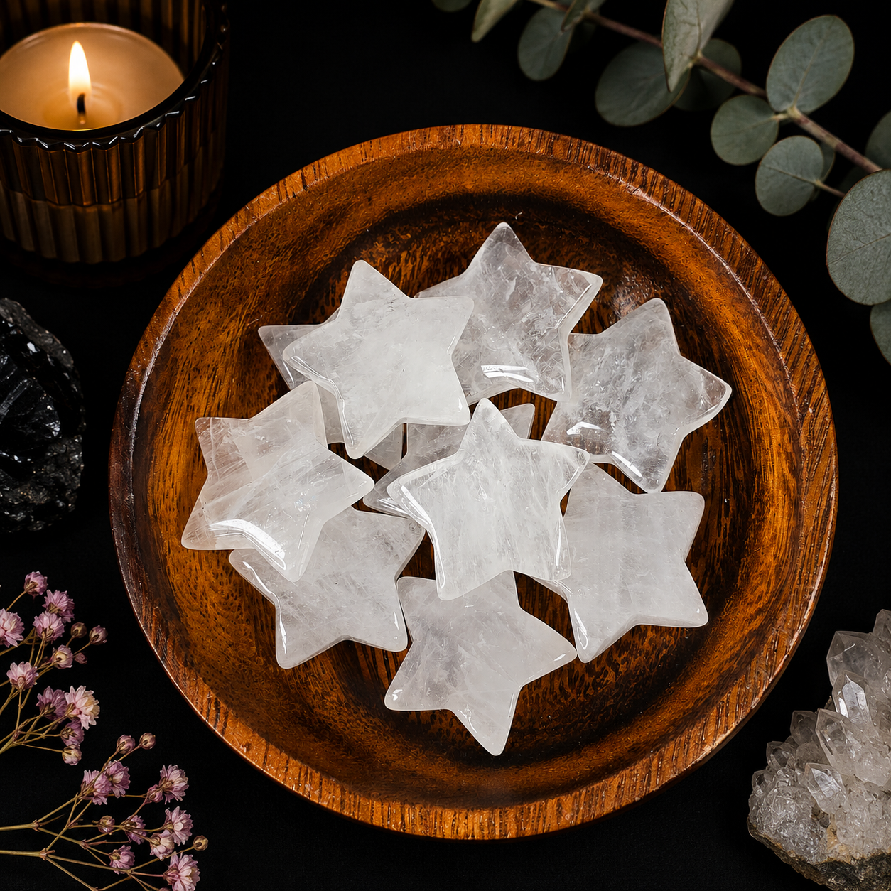 3cm Gemstone Star - Clear Quartz
