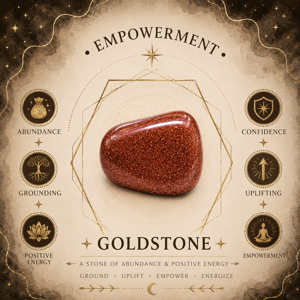 Goldstone Heart Shape Worry Stone (Thumb Stone)