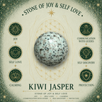 2cm Gemstone Mushroom - Kiwi Jasper