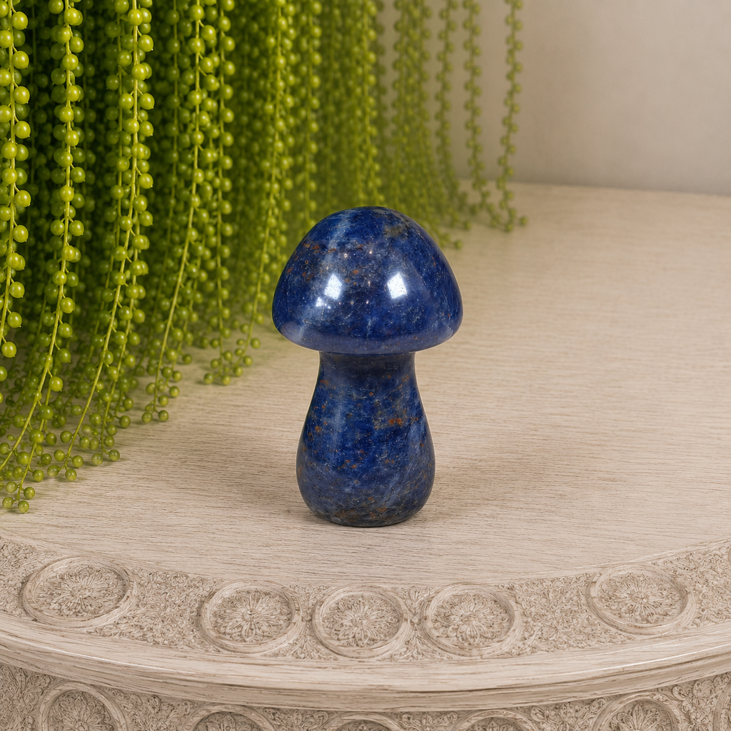 4cm Gemstone Mushroom - Sodalite