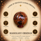 4cm Gemstone Mushroom - Mahogany Obsidian