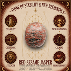 2cm Gemstone Mushroom - Red Sesame Jasper
