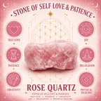 3cm Rose Quartz Heart with Affirmation - Belief
