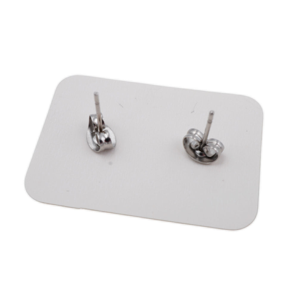 Titanium Coated Stainless Steel Stud Earrings - Hearts