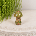 4cm Gemstone Mushroom - Unakite