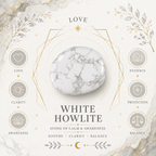 White Howlite Heart Shape Worry Stone (Thumb Stone)