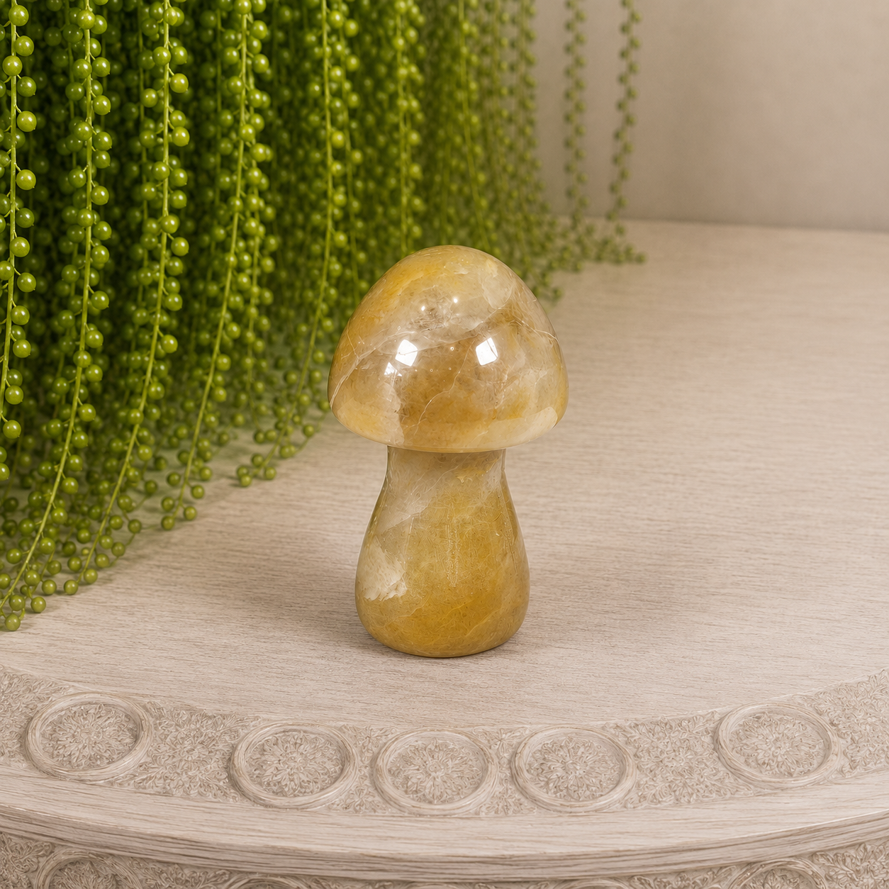 4cm Gemstone Mushroom - Yellow Aventurine