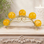 Gold 5 Sphere Arch Metal Stand