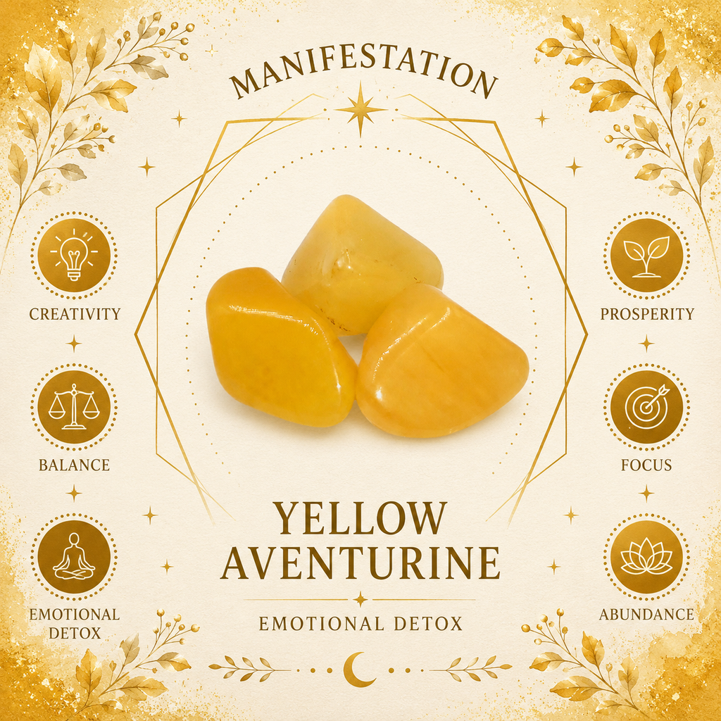 Yellow Aventurine Heart Shape Worry Stone (Thumb Stone)