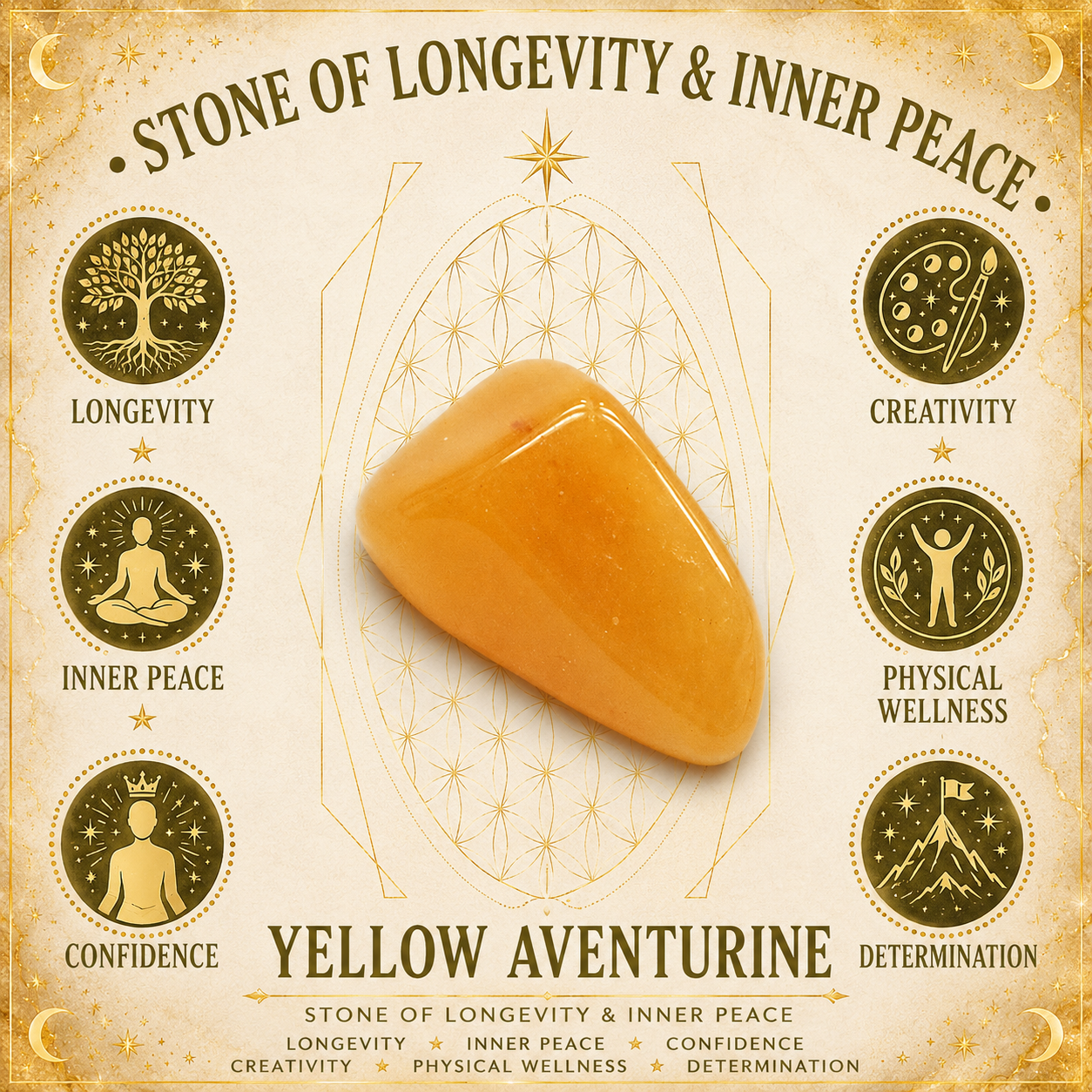 4cm Gemstone Mushroom - Yellow Aventurine